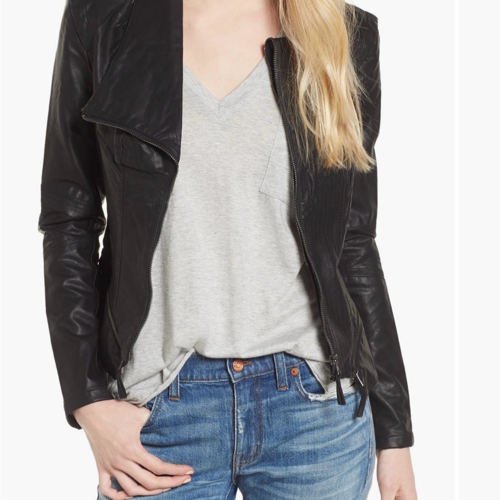 BlankNYC faux leather moto jacket, Medium